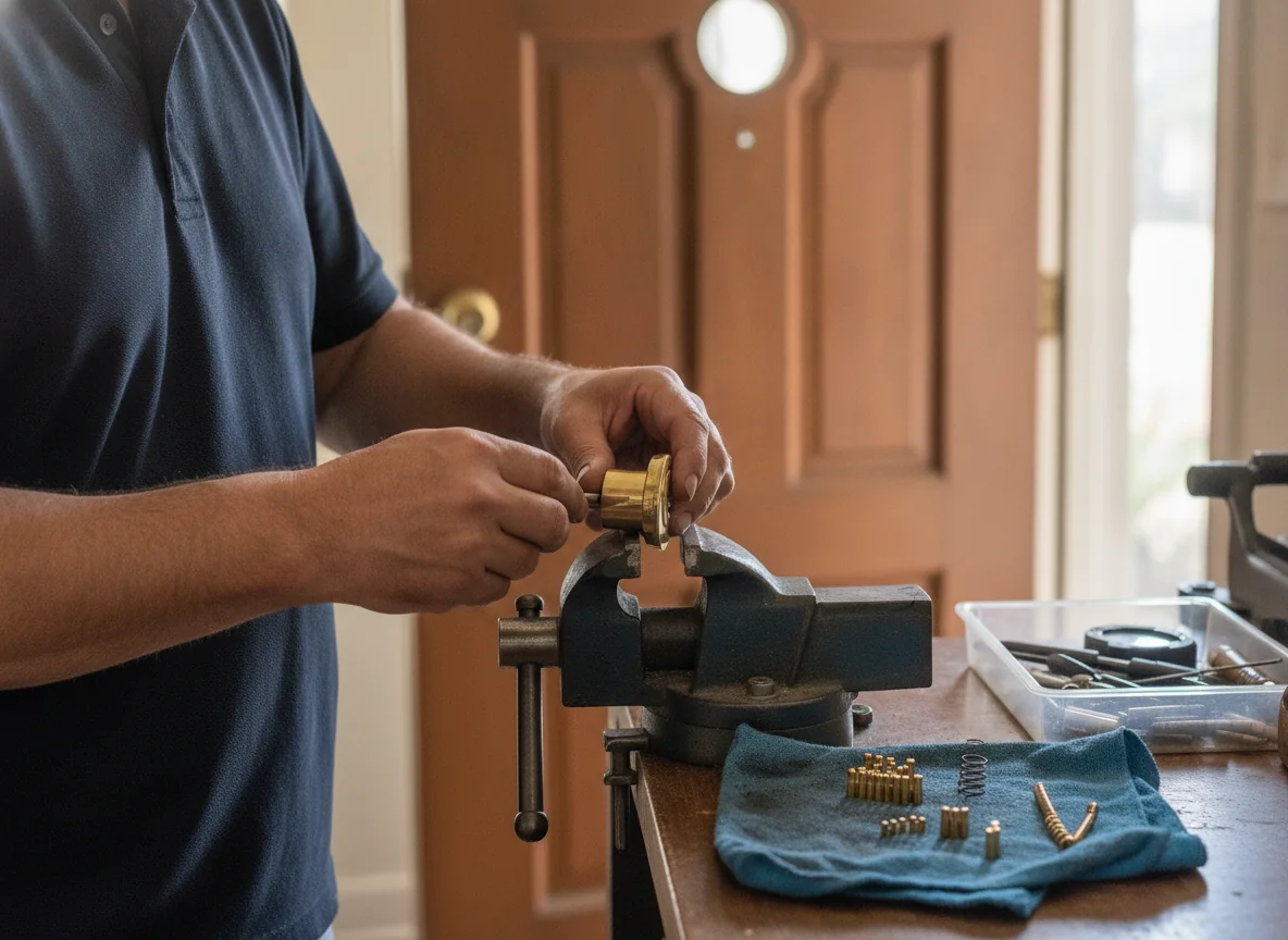 Residential lock rekeying service by a licensed Austin locksmith